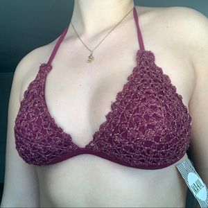 New with tags Crochet bikini top